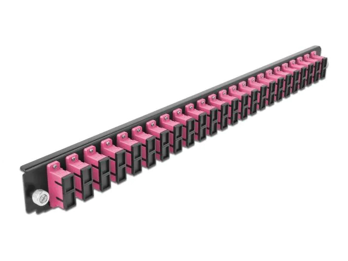 Delock Verteilerplatte Frontblende 24 Port SC Duplex OM4 MM violett