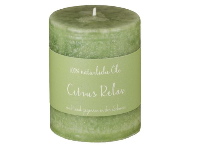 Schulthess Kerzen Duftkerze Citrus Relax 8 cm
