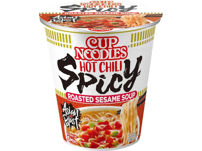 Nissin Food Roasted Sesame Soup Noodles Hot Chili Spicy 66 g