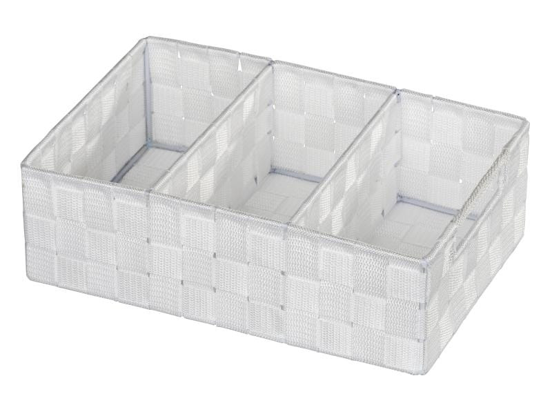 Wenko Aufbewahrungskorb Adria 32 x 21 x 10 cm, Weiss