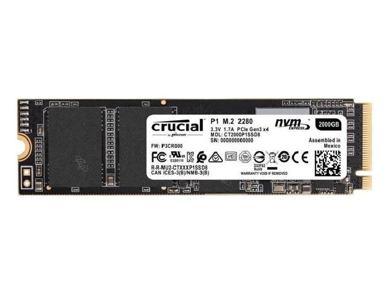 Crucial SSD P1 3D NAND NVMe M.2 2280 NVMe 2000 GB