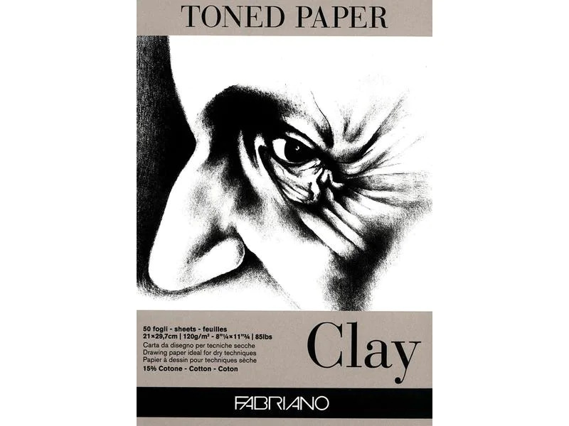 Fabriano Zeichenblock Toned Clay A4, 50 Blatt
