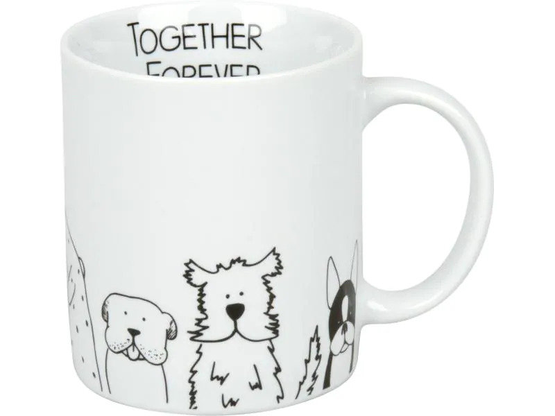 Könitz Universaltasse Funny Dogs 300 ml, 1 Stück, Weiss
