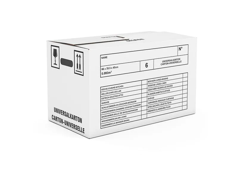 Antalis Umzugsbox 66 x 36 x 40 cm 10 Stück, Weiss