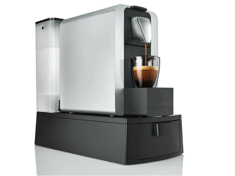 Delizio Kapselmaschine Compact Pro XL Schwarz/Silber