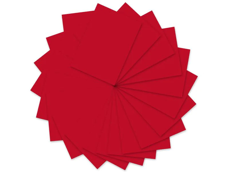 URSUS Tonzeichenpapier A4, 130 g/m², 100 Blatt, Tulpenrot