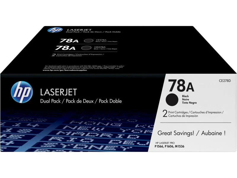 HP Toner Nr. 78A (CE278AD) Black (2er-Pack)
