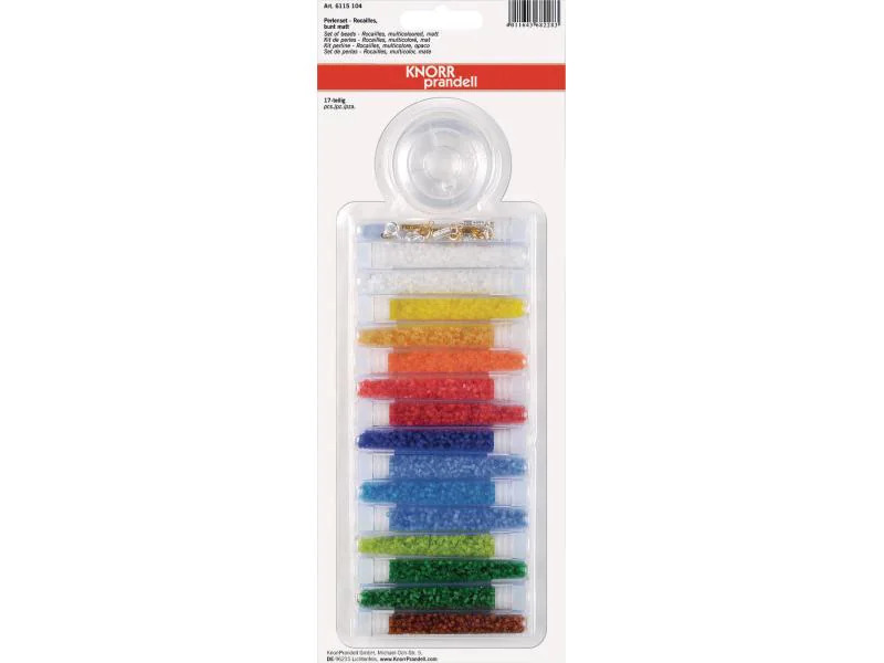Knorr Prandell Perlen-Set Rocailles  17-teilig, Matt