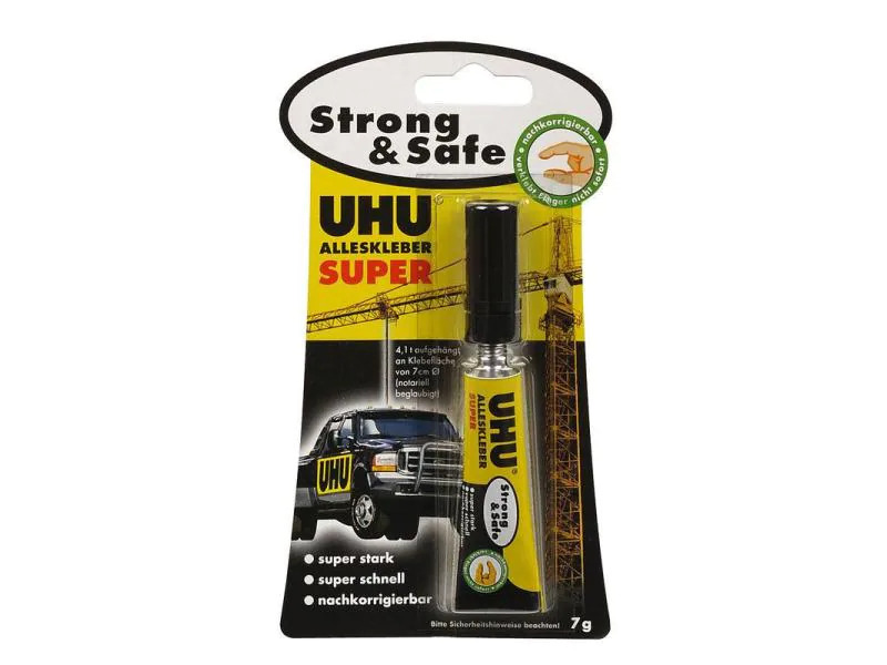 UHU Alleskleber Super Strong &amp; Safe 1 Stück, Transparent