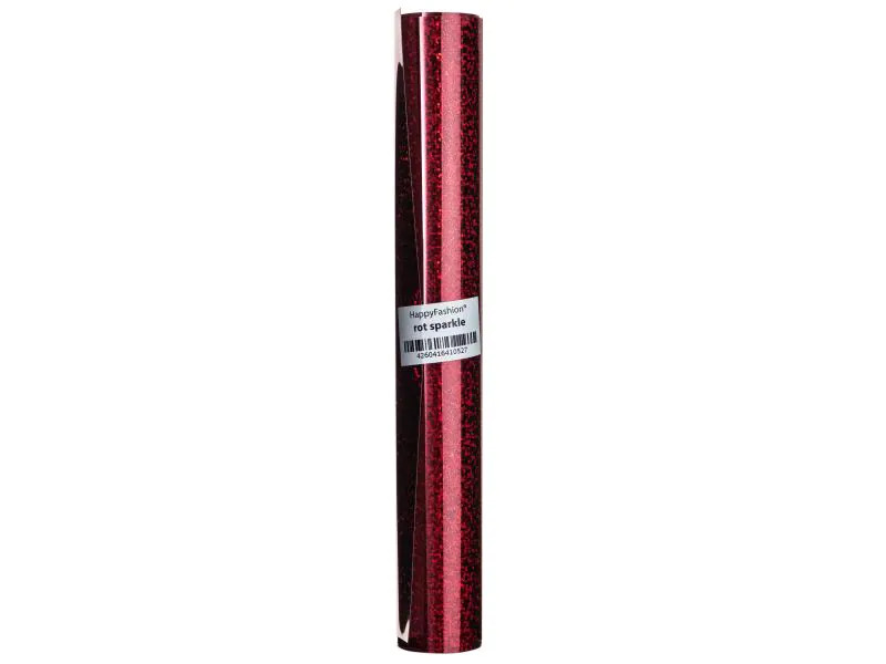 Happy Fabric Aufbügelfolie HappyFashion Sparkle Rot