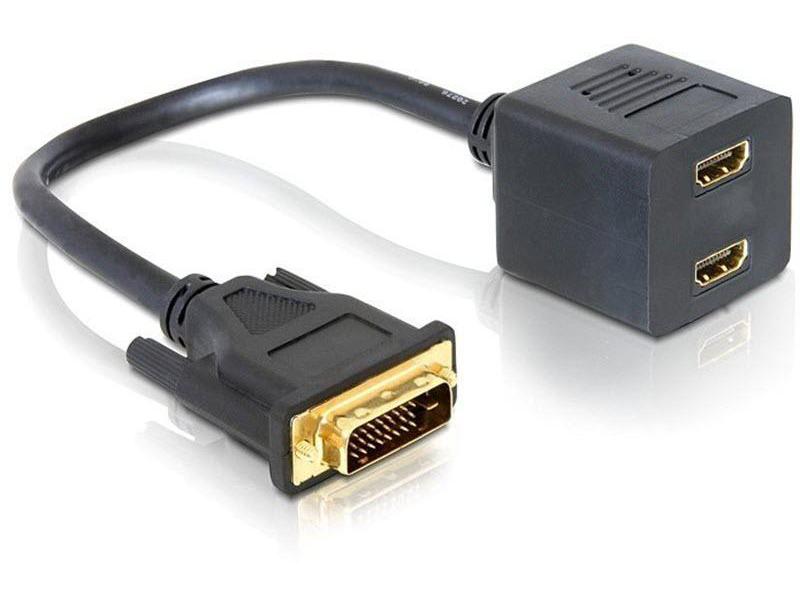 Delock 2-Port Signalsplitter DVI-D - HDMI