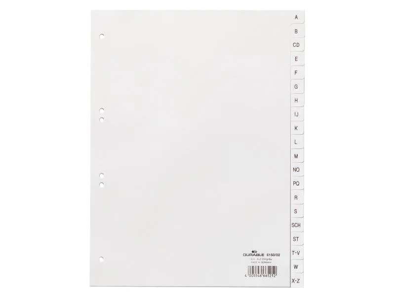 DURABLE Register A4 A-Z, Weiss