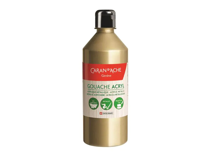 Caran d'Ache Acrylfarbe Gouache 500 ml, Gold