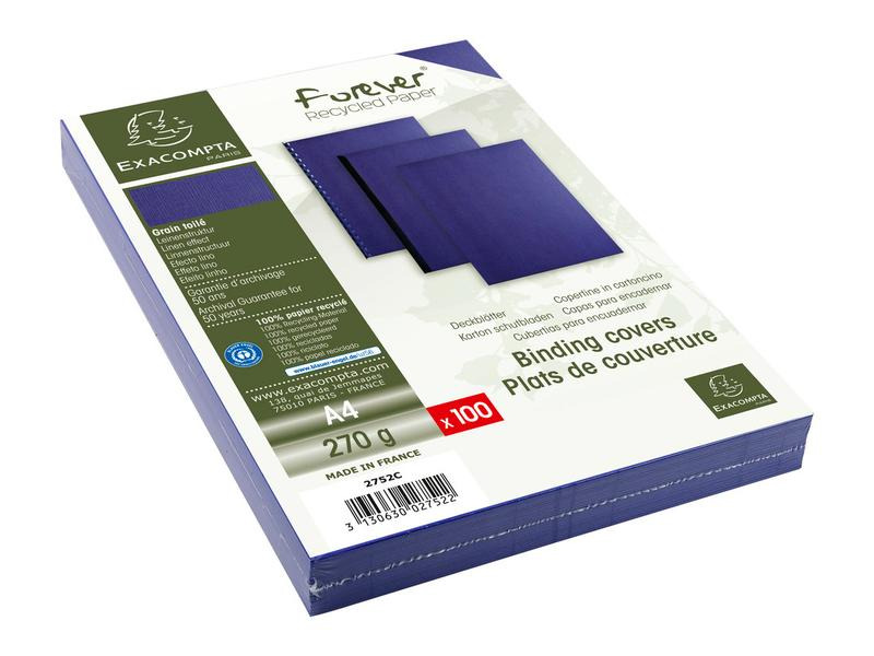 Exacompta Einbanddeckel Forever 270 g/m², 100 Stück, Blau
