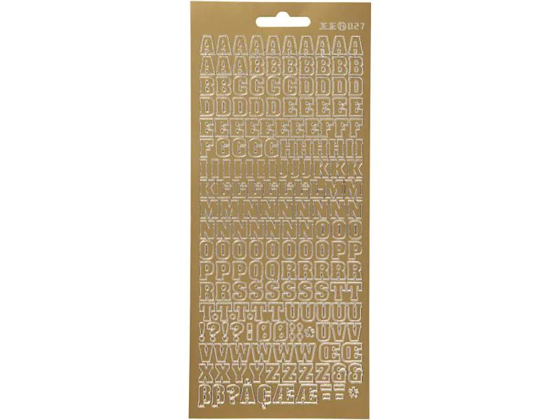 Creativ Company Metallic Sticker 10 cm x 23 cm Buchstaben, Gold, 1 Blatt
