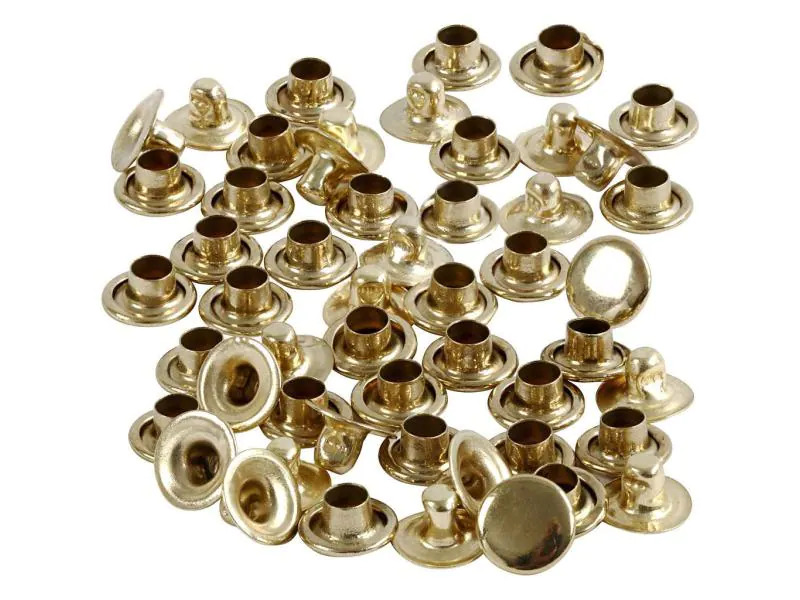 Creativ Company Hohlnieten 7 mm Gold, 50 Stück