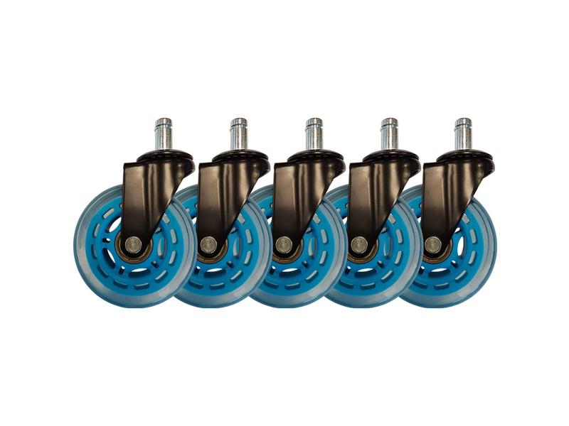 LC-Power Gaming Stuhlrollen 5er Set Hellblau