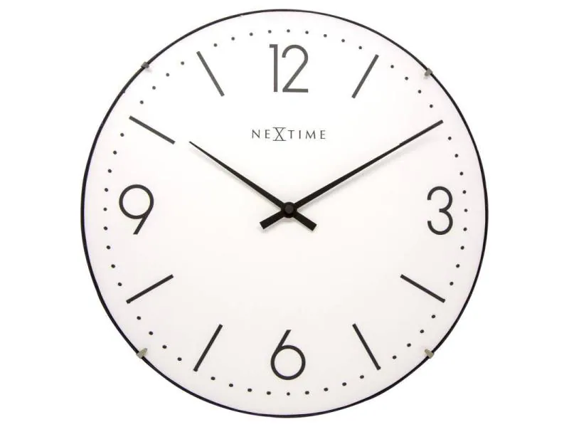 NeXtime Wanduhr Basic Ø 35 cm Weiss