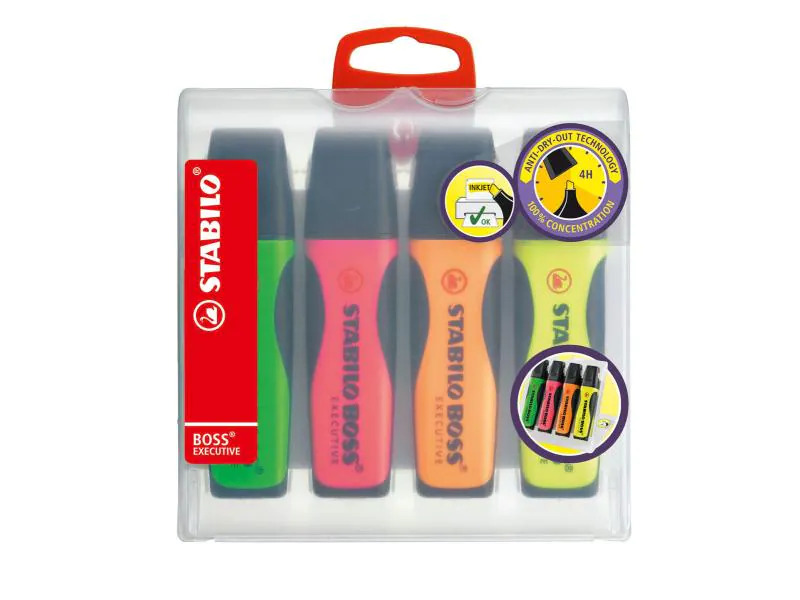 STABILO Textmarker Boss Executive 4 Stück
