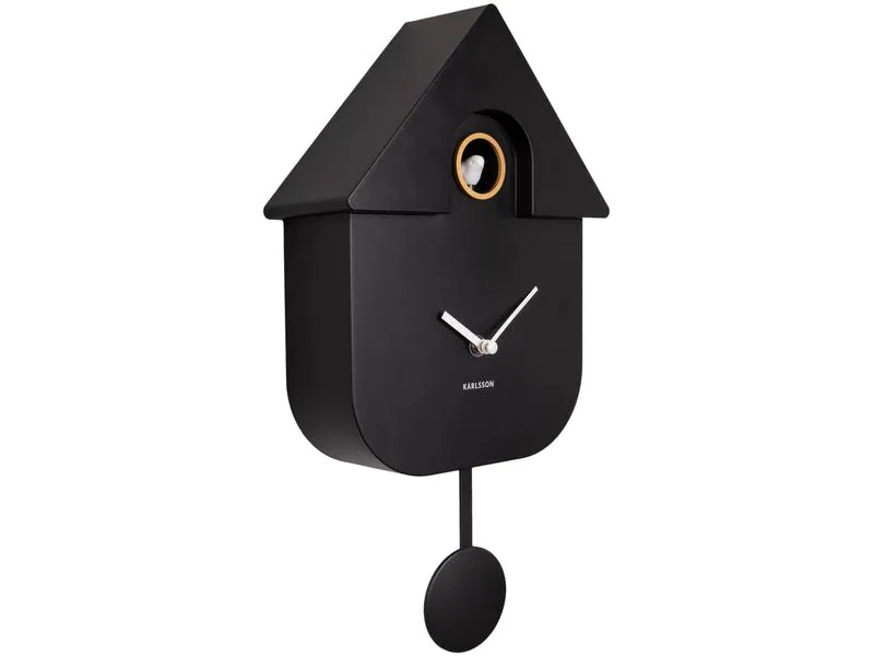 KARLSSON Wanduhr Kuckuck Schwarz