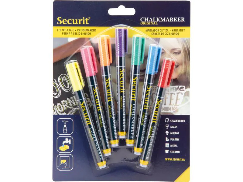 Securit Kreidemarker 1-2 mm 7 Stück