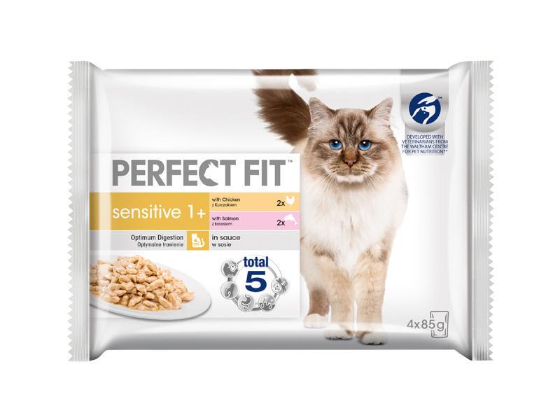 Perfect Fit Nassfutter Sensitive mit Lachs &amp; Huhn 4 x 85 g