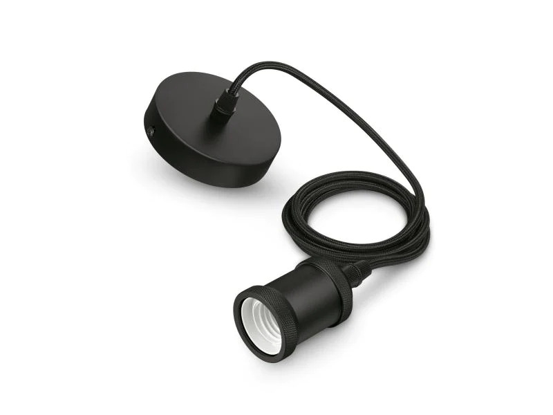 Philips Pendelleuchte Vintage E27, Schwarz