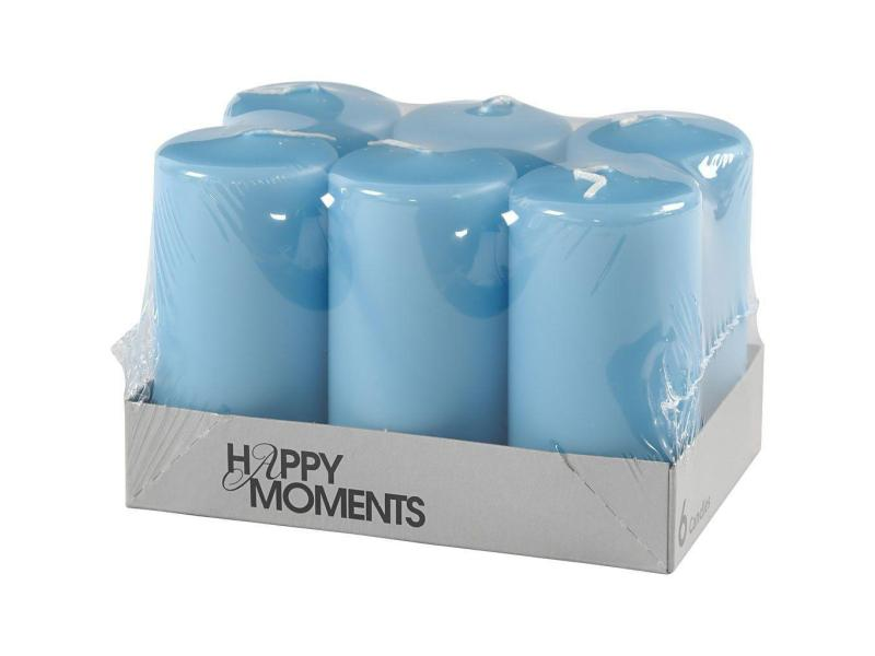 Creativ Company Kerzenset Ø 5 cm Hellblau, 6 Stück