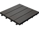 Florco Balkon-&amp; Terrassenplatten WPC anthrazit 30 x 30, 6 Stk.
