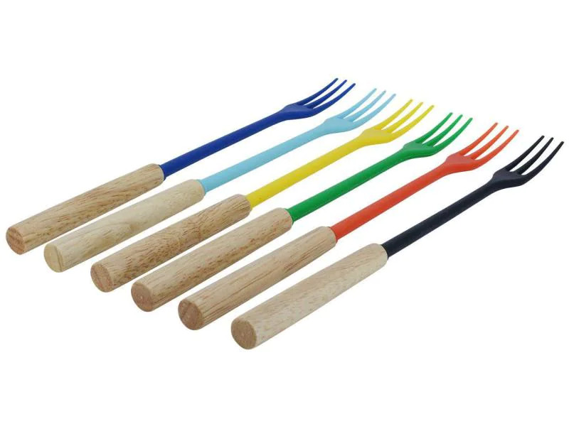 Kadastar Käsefonduegabel Protect Wood Colors 6 Personen
