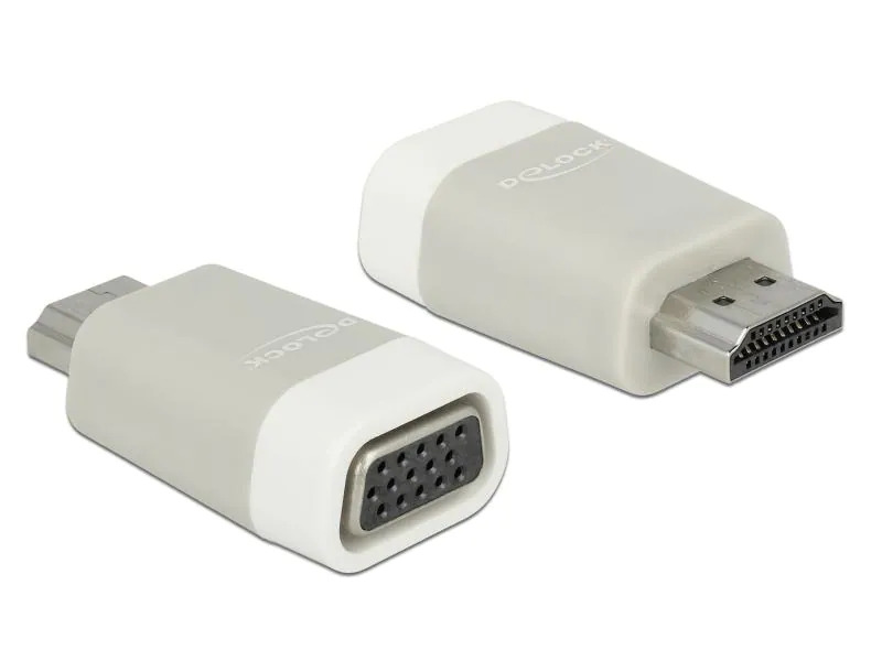 Delock Adapter HDMI - VGA ohne Mutter, Weiss