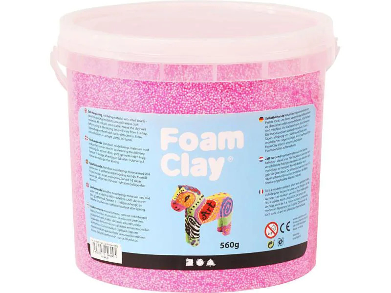 Creativ Company Modelliermasse Foam Clay Neonpink 560 g
