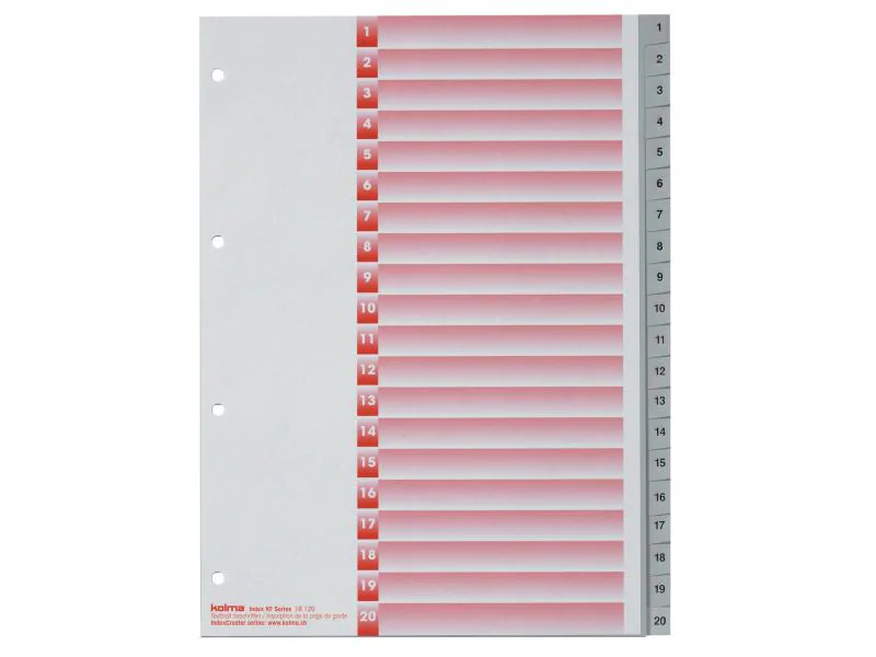 Kolma Register A4 KolmaFlex 1-20