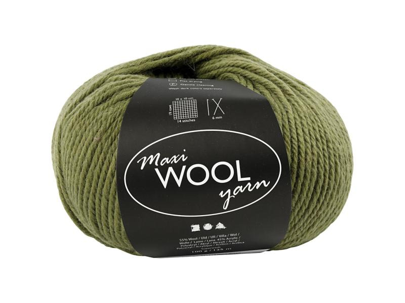 Creativ Company Wolle 100 g Olivgrün