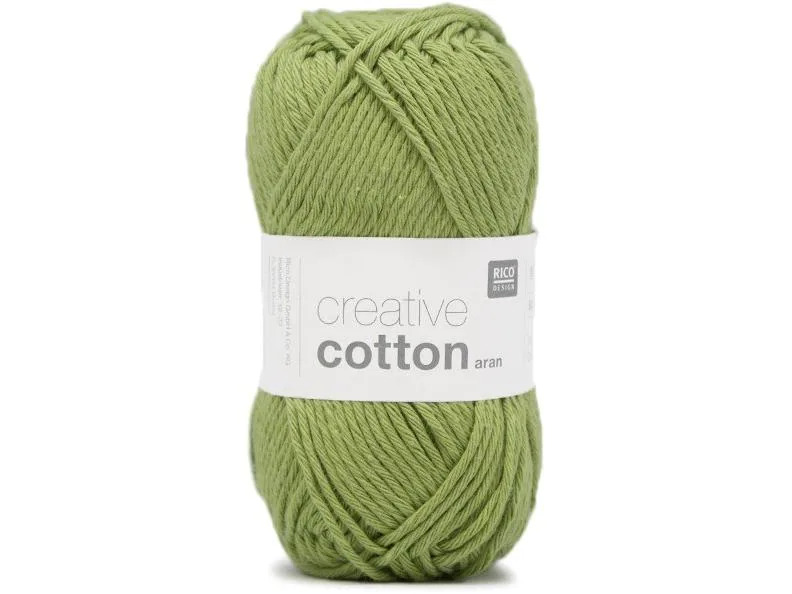 Rico Design Wolle Creative Cotton Aran 50 g, Pistazie