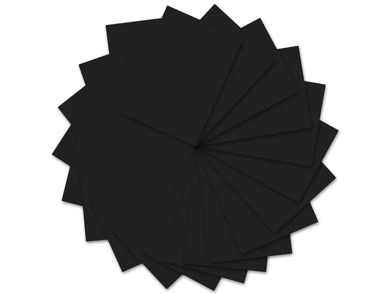 URSUS Tonzeichenpapier A4, 130 g/m², 100 Blatt, Schwarz