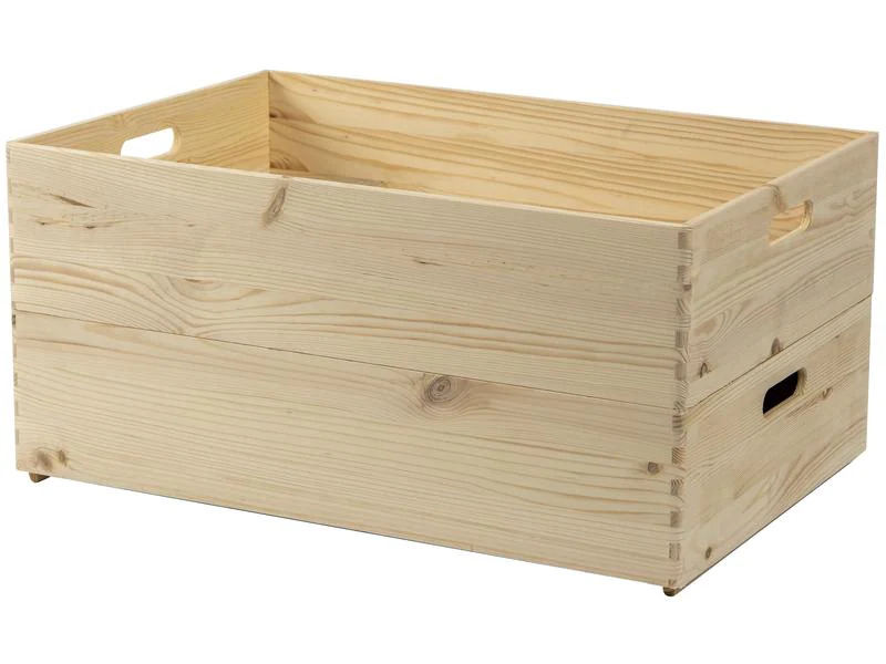 Holz Zollhaus Aufbewahrungskiste Kiefer 40 x 14 x 60 cm, Braun