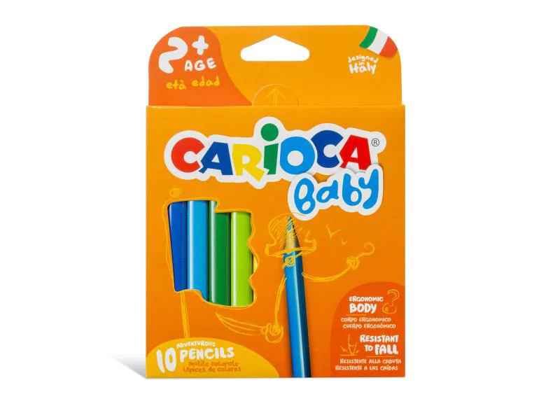 Carioca Farbstifte Baby 10 Stück, Mehrfarbig