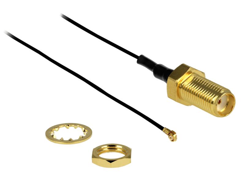 Delock Antennenkabel SMA – MHF-4, 20 cm zum Einbau