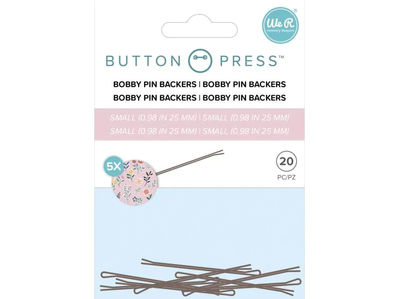 We R Memory Keepers Haarspange Button Press, 5 Stück