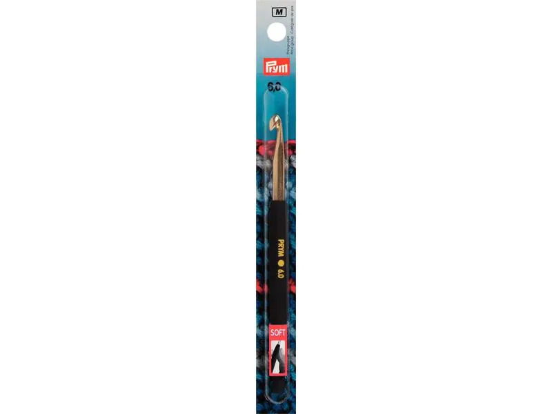 Prym Häkelnadel Ø 6 mm, Wolle, Soft-Griff
