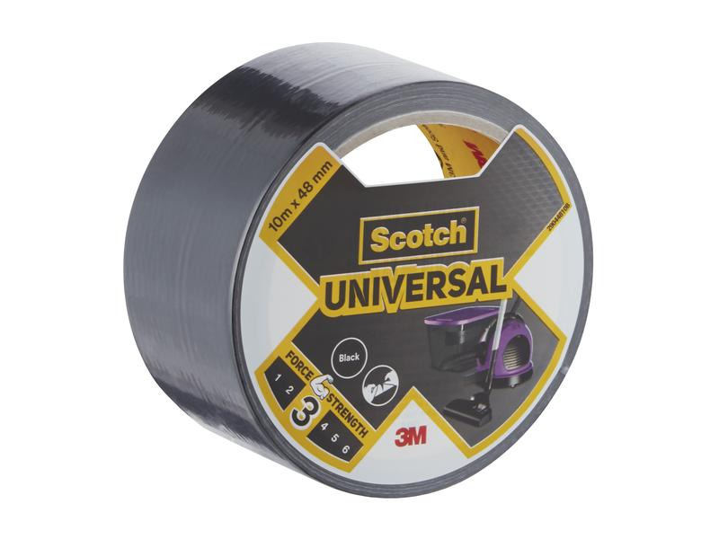 3M Klebeband Scotch Universal 48 mm x 10 m, Schwarz