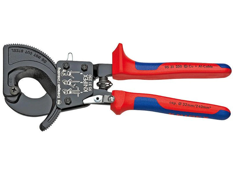 Knipex Kabelschneider 250 mm Ratschenprinzip