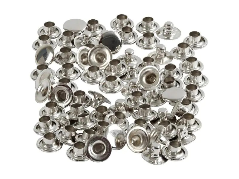 Creativ Company Hohlnieten 7 mm Silber, 50 Stück