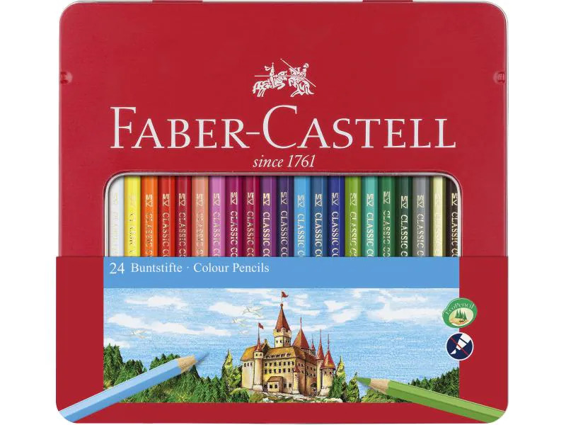 Faber-Castell Farbstifte Hexagonal 24er Metalletui