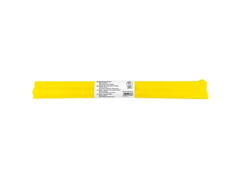 URSUS Krepppapier 50 cm x 2.5 m, 32 g/m², Zitronengelb