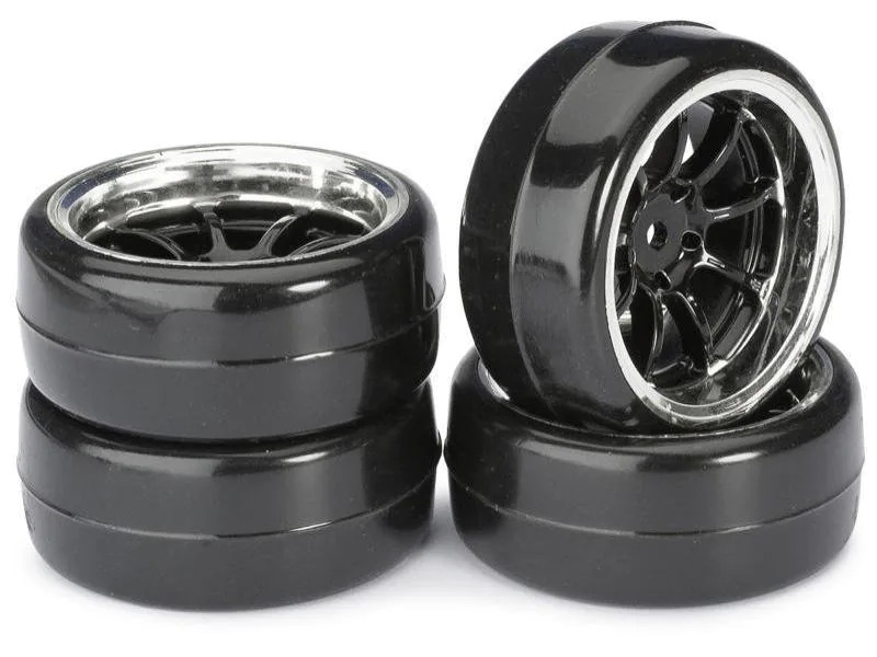 Absima Kompletträder Drift LP Profil B 9-Speichen, 1:10, 4 Stück