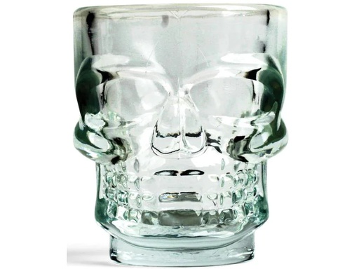 [90100135 1124751] Kikkerland Schnapsglas Schädel 45 ml, 4 Stück, Transparent 