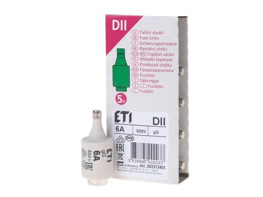 [90100163 721973] Elektromaterial Sicherungseinsatz DII 6A