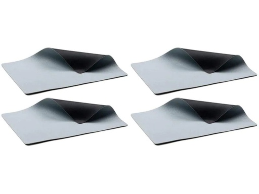 [90010007 1015347] Bitz Tischset 33 cm x 46 cm, 4 Stück, Schwarz/Hellblau